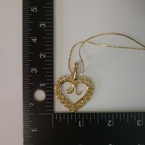 30" Heart Pendant Neckace